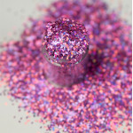 Фіолетові конфетті Lecente Pink Holographic Chunky Glitter Diamonds (7 г) Фото 3